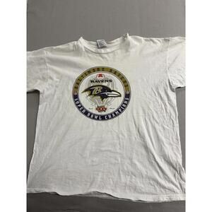 Super Bowl Baltimore Ravens Champions T-shirt XXXV 2001 -XXL